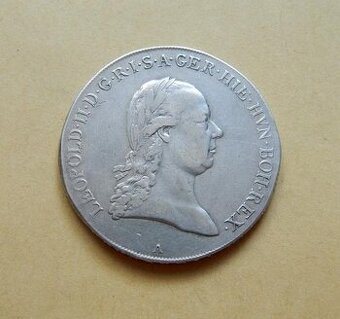 Stříbrná mince 1 tolar 1790 A Leopold II.