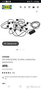 Světýlka venkovní i do interiéru Ikea UTSUND 2 ks
