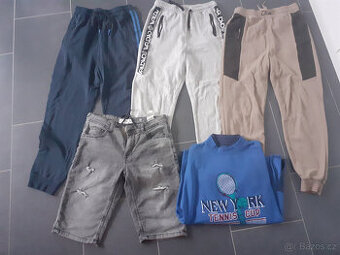 Chlapecký set 3 tepláky, kraťasy, mikina vel. 164