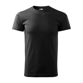 Set bavlněných triček s krátkým rukávem 4x černé+1x bílé XXL