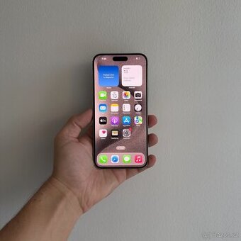 ZÁNOVNÍ APPLE IPHONE 15 PRO MAX 256GB-TITAN,BATERIE 100%