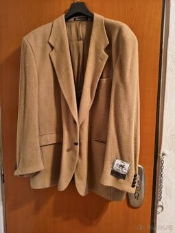 Nové pánské značkové sako z velbloudí vlny XXL