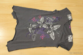 Krásné dívčí triko s motýly, vel. 152 - 1