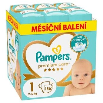 Pampers Premium Care 1 plenky 2-5kg 156ks