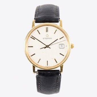 Pánské zlaté 14K náramkové hodinky Certina NOS