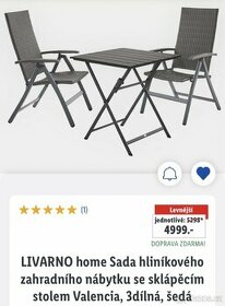 Sada hliníkového zahradního nábytku Valencia, 3dílná. - 1