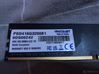 Patriot DDR4 16gb 3200MHz CL22 1.2V