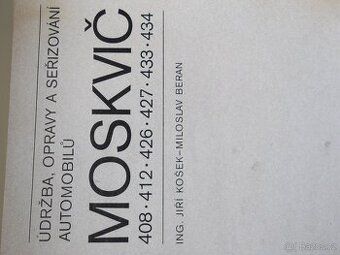 Moskvič údržba kniha