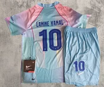 dětský dres Lamine Yamal FC Barcelona fialovorůžová edice -