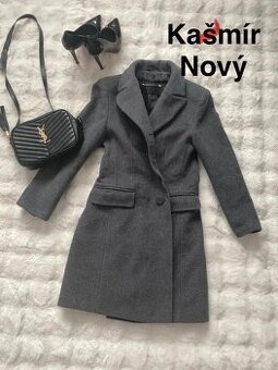 Guess kasmirovy vlneny kabat sedivy dlouhy 38