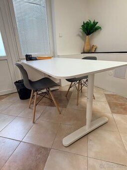 TROTTEN Polohovací stůl, bílá 160x80cm