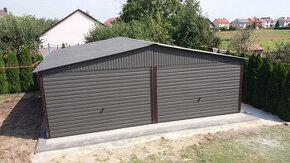 Plechová garáž pre dve autá (6 x 5 m) - 1