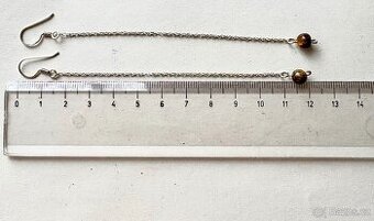 Stříbrné náušnice s tygřími oky