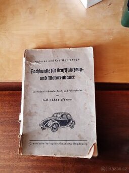 Prodám starou německou knížku o autech, pozůstalost.