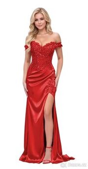 Plesové / společenské šaty - červené dlouhé šaty