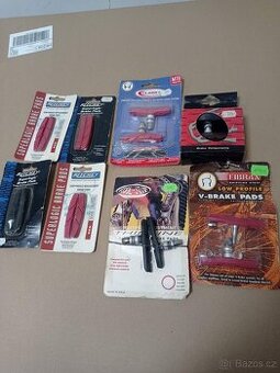 Různé dobové špalky retro mtb, kool stop, jagwire, ritchey