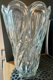 Vintage,nádherná veliká váza (masivní težké sklo) TOP stav - 1