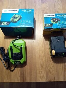 Prodám v záruce nabíječku Fieldmann+baterii 20V 2,4A