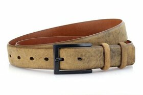 Pánský kožený opasek M3522 o šířce 3,5 cm - 1