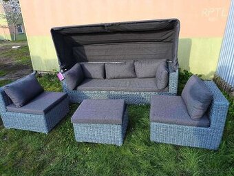 Zahradní ratanová sestava 228x86cm Ambia - nová