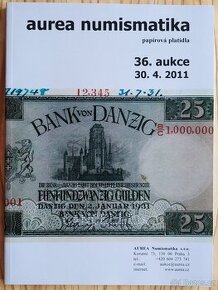 Aukční katalog Aurea 36., papírová platidla