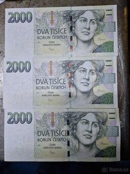 Bankovka 2000 Kč série T - 1