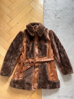 Vintage kabát pravá kožešina S-M