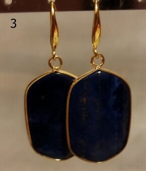 Náušnice ocel/ i s minerály