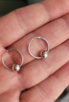 Stříbrné náušnice I. - punc