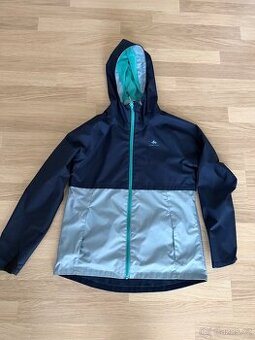 Dívčí turistická nepromokavá bunda MH 500 modrá - QUECHUA