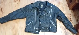 Kožená bunda ,dámská,křivák chopper