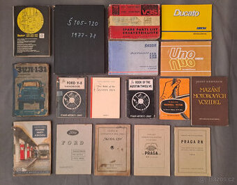 Škoda, Praga, Ford, Fiat, ZIL originální katalogy a příručky