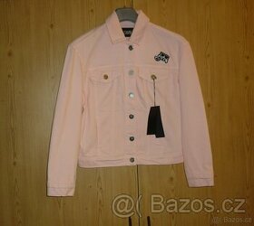 Světlerůžová dámská džínová bunda Karl Lagerfeld