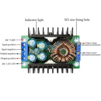 DC-DC 9A 300W měnič 5-40V na 1,2-35V