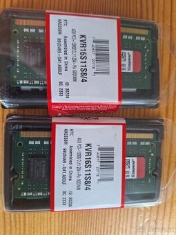 Paměť nooteboom 4GB Kingston KVR16S1S8/4