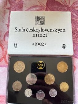 Sada oběžných Československých mincí 1992