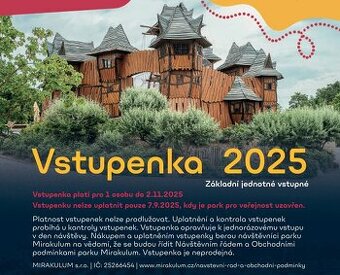 Vstupenka Park Mirakulum