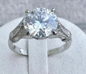 3 ct. moissanite diamantový Snubní prsten diamant 925