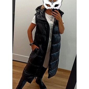 Dlouhá černá vesta H&M v.S