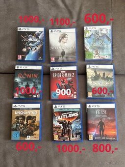 Prodám hry na PS5 a PS4