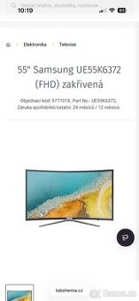 Prodám zahnutou TV Samsung 55”