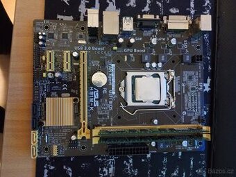 Základní deska ASUS H81M-K + Intel Core i3-4160 + 4 GB DDR3