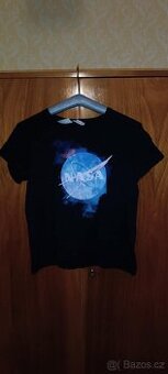 Dámské/Unisex tričko NASA – černé vel. XL