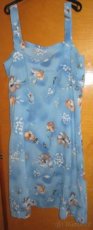 Modré letní šaty vel 38