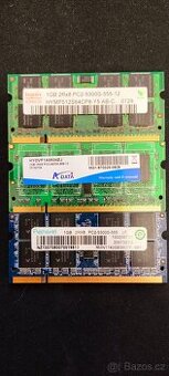 Různé paměti RAM do NB SO-DIMM
