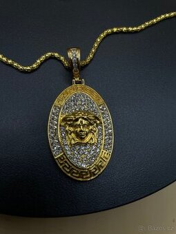 Pozlacený krásný řetízek s přívěškem styl  Vescace