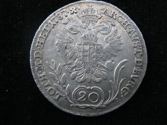 Stříbrná mince  20- krejcar - Josef II
