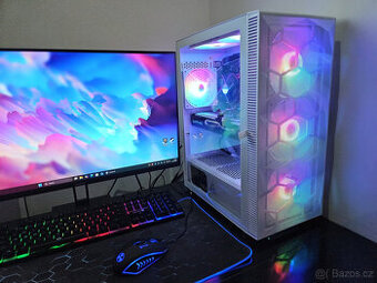 🔥Herní PC i7|RX580 8GB|16GB RAM|SSD|6xRGB|WiFi+BT|W11