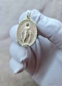 Zlatý přívěsek medailon
 Panny Marie 585/14Karat - 1