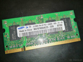 Paměť RAM Samsung 512MB DDR2 667Mhz CL5, M470T6554EZ3-CE6 - 1